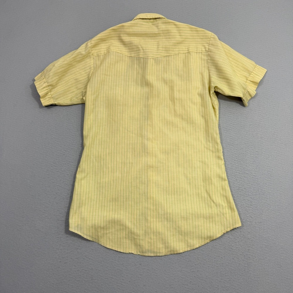 Vintage Short Sleeve Button Shirt Medium Striped Thin Rockabilly 70s 80s Preppy - Picture 7 of 10